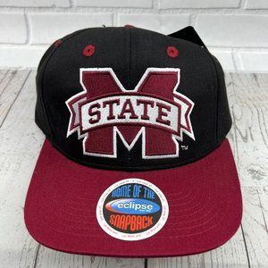 Vintage Mississippi State Bulldogs NCAA Eclipse Hat‎ Snap back Cap Black New Men